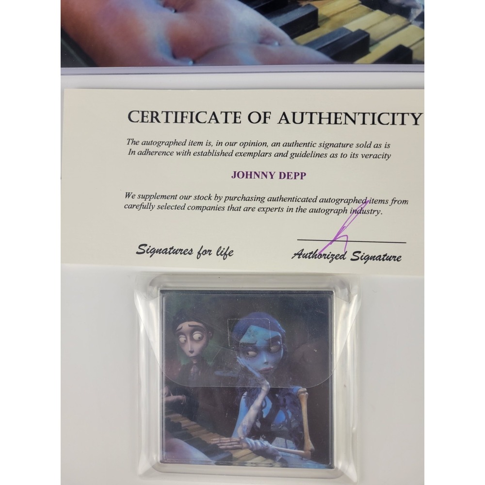 Johnny Depp Signed Corpse Bride 8x10 Photo Autograph Victor Van Dort COA - Picture 4 of 7